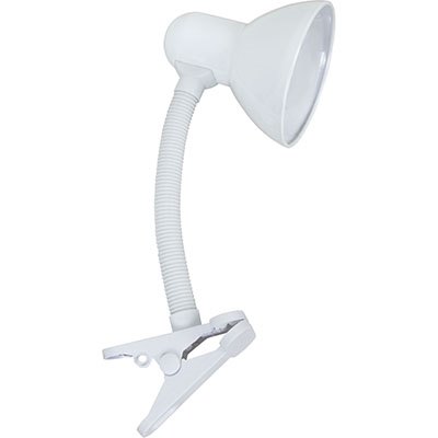 מנורת קליפס E27 GARDA בצבע לבן